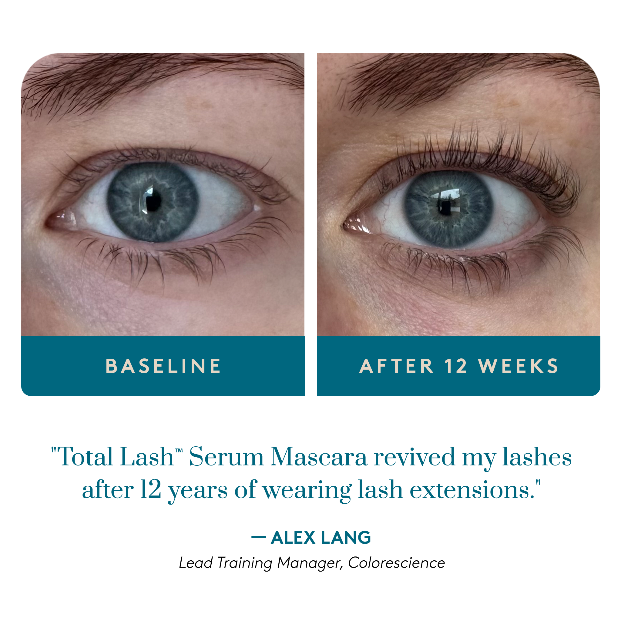 Alexa Lang Total Lash™ Mascara before and after || all