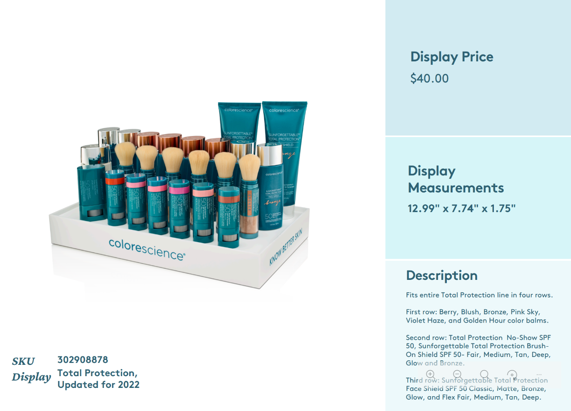 Présentoir Colorescience - Grand format rectangulaire